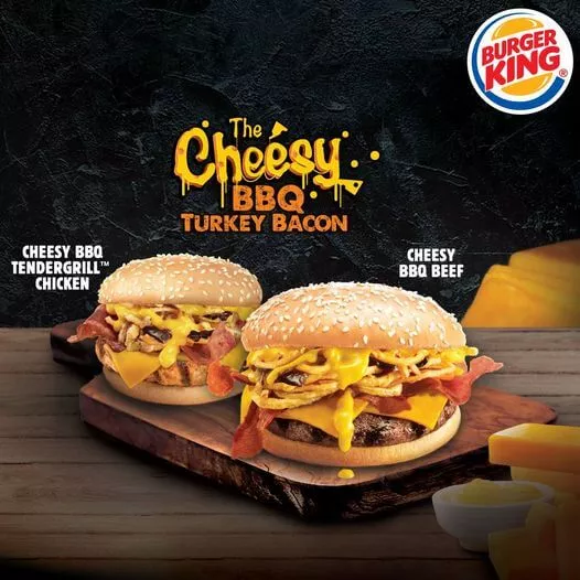 Burger King flame grilled cheese burger.