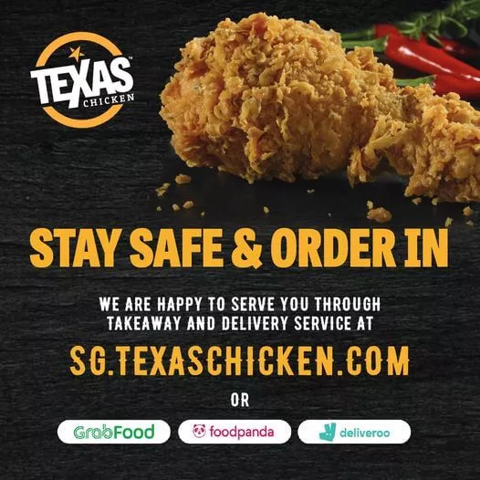 Menu texas chicken 2021
