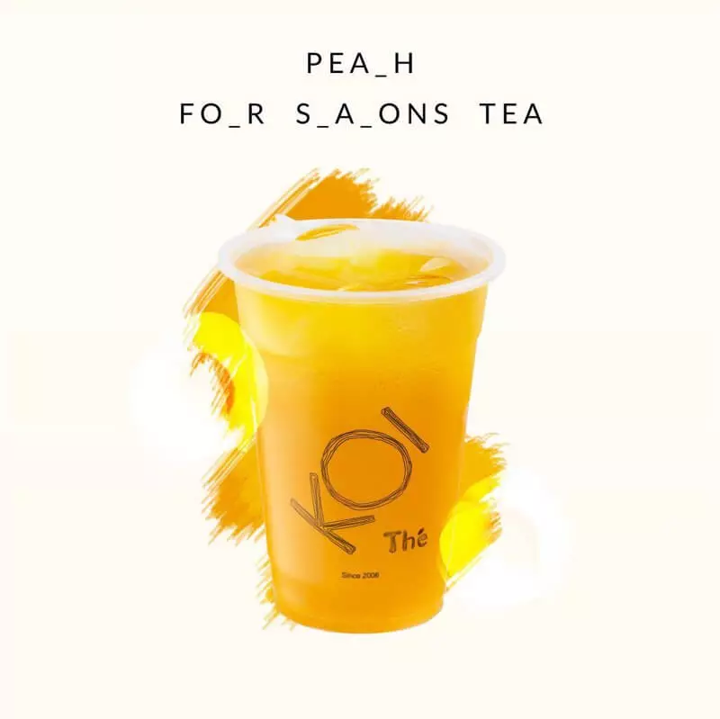 Koi Peach for season tea Singapore Menu