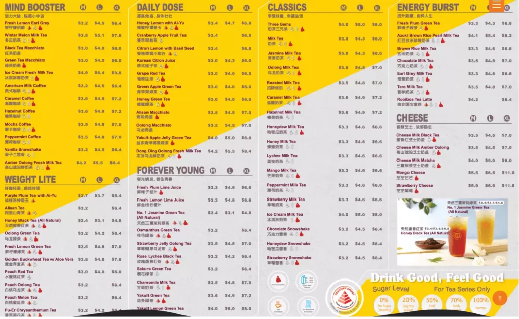Each a cup updated menu singapore