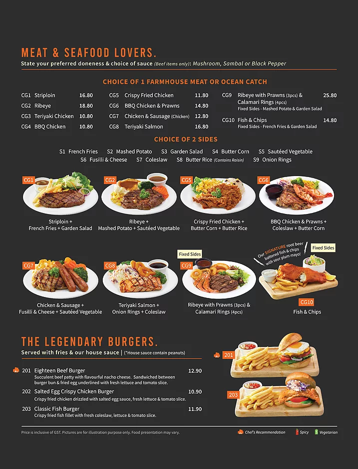 Eighteen Chefs updated menu Singapore