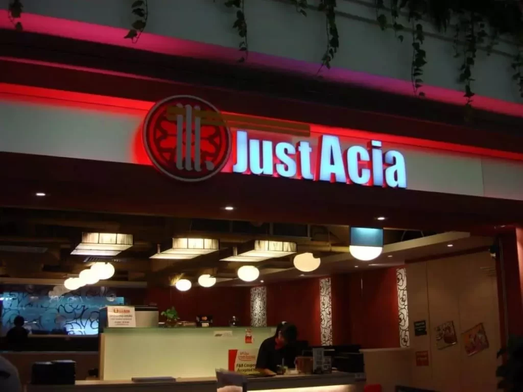 JustAcia restaurant Singapore