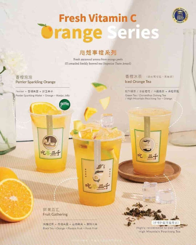 Best Orange Series of Chicha San Chen Singapore Menu 2023