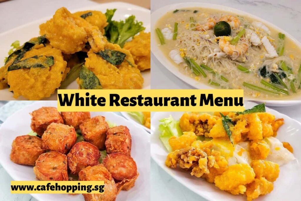 White Restaurant Menu