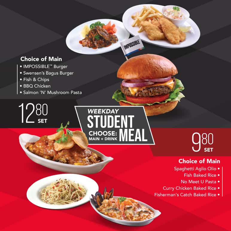 Swensen Student Meal Promotion