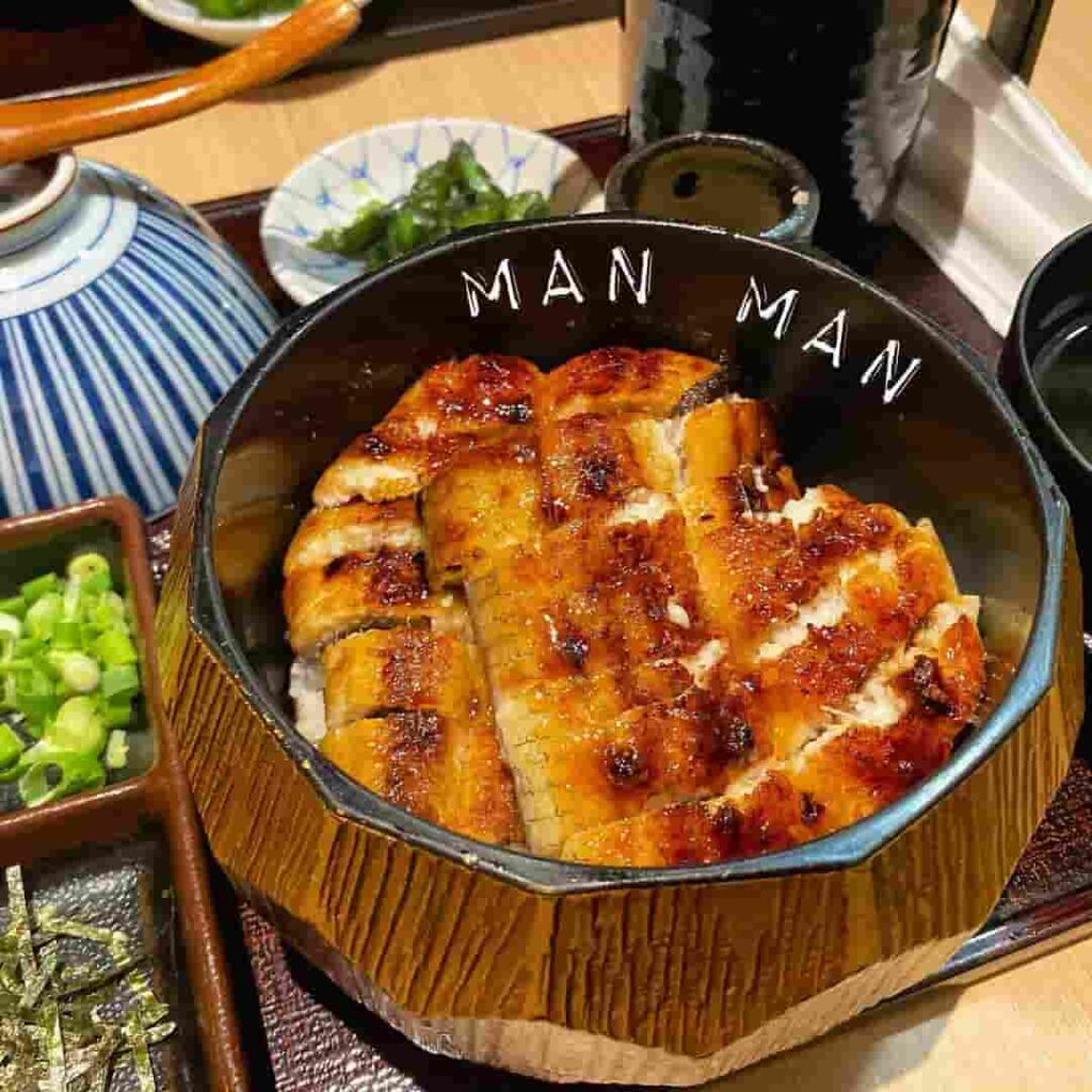 Top Menu of Man Man Japanese Unagi Restaurant Singapore Outlets